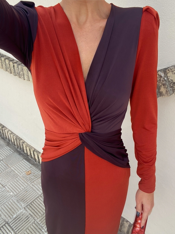 Orange/Brown Bicolor Dress Orange/Brown Bicolor Dress