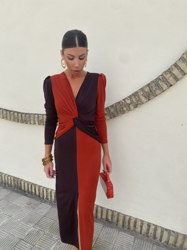 Orange/Brown Bicolor Dress Orange/Brown Bicolor Dress