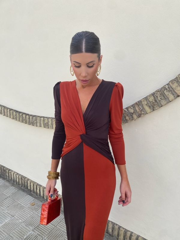 Orange/Brown Bicolor Dress Orange/Brown Bicolor Dress