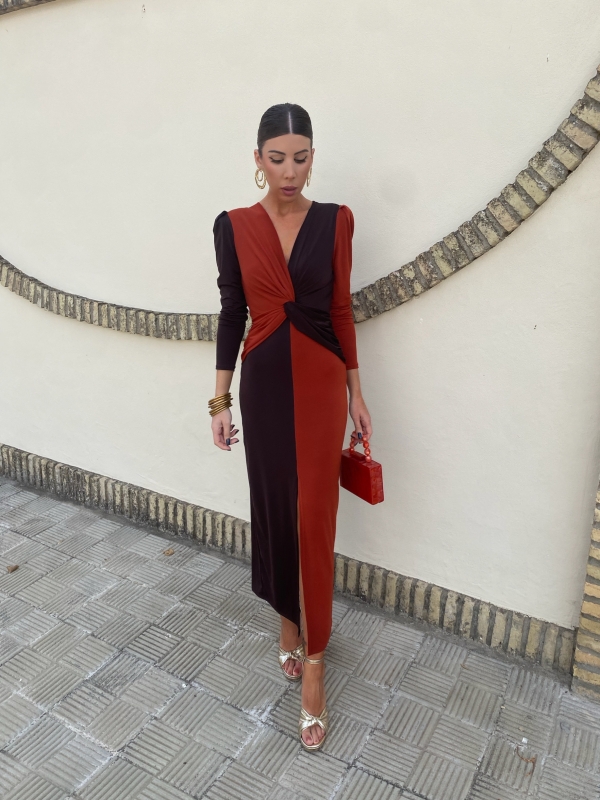 Orange/Brown Bicolor Dress Orange/Brown Bicolor Dress