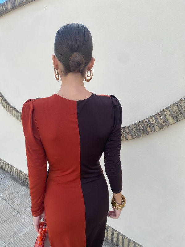 Orange/Brown Bicolor Dress Orange/Brown Bicolor Dress