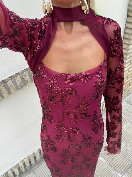 Vestido Party Granate