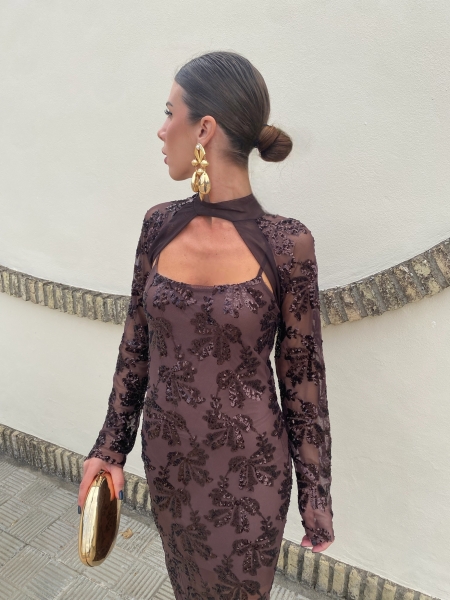 Vestido Party Marrón 2