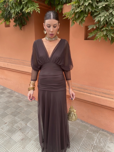 Vestido Uyoa Marrón 2