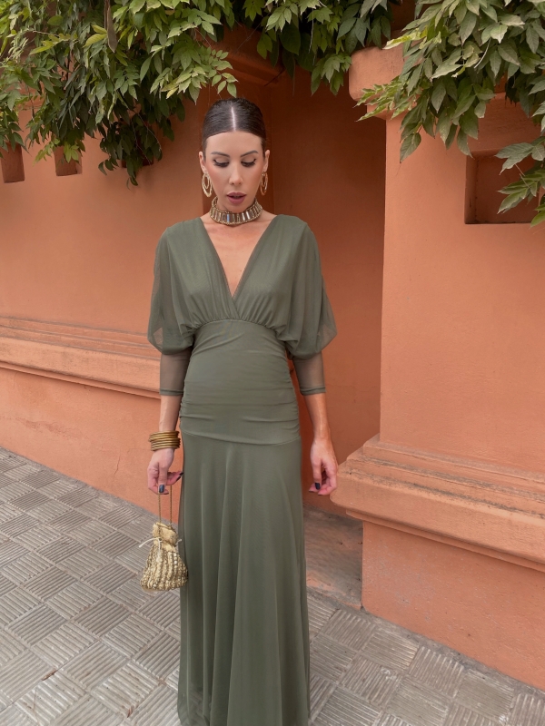 Vestido verde seco Uyoa