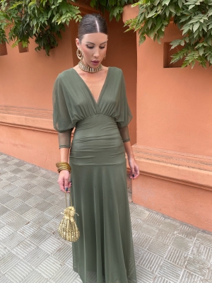 Vestido verde seco Uyoa