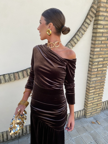 Vestido Brigida Marrón