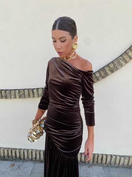 Vestido Brigida Marrón 2