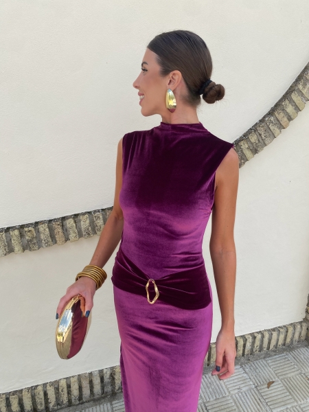 Vestido Velvet Hebilla Buganvilla 2