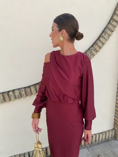 Vestido Valentina Granate