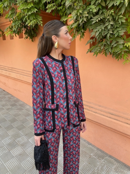 Conjunto Nicole Mauve/Blue