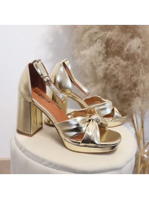 Sandali con tacco Carol - Oro