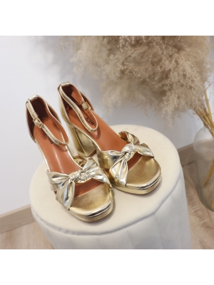 Sandalias Tacón Carol Doradas