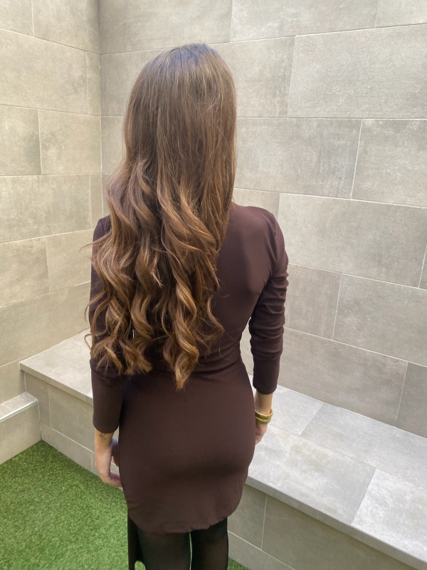 Vestido Melody Mangas Marrón