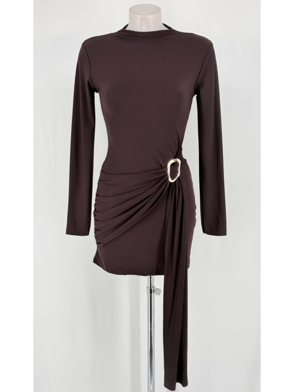 Vestido Melody Mangas Marrón