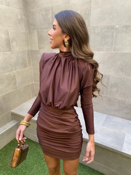 Vestido Larios Marrón 2