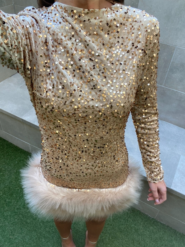 Vestido Real Champagne