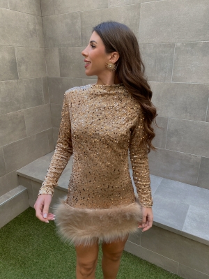 Vestido Real Champagne