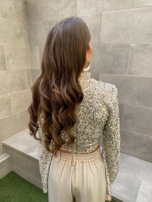 Pantaloni basic crema