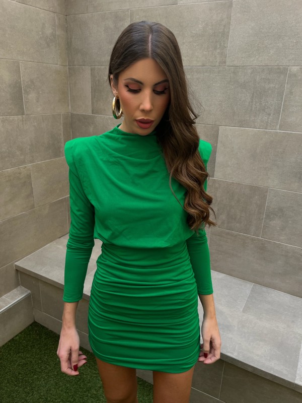 Vestido verde liso Iconno
