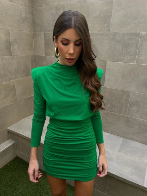 Vestido verde liso Iconno
