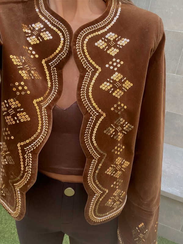 Casaco Goltier castanho