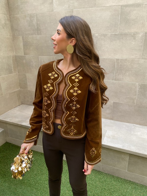 Casaco Goltier castanho