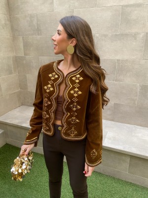 Casaco Goltier castanho