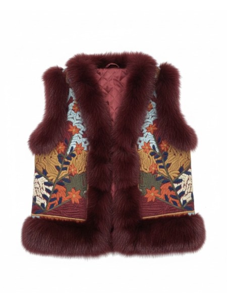 Gilet Angie Bordeaux 2