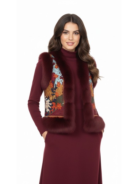 Gilet Angie Bordeaux