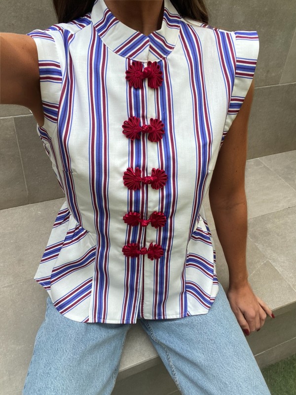 Chaleco Samurai Granate/Azulina