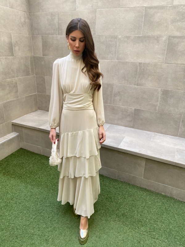 Purificación Beige Dress