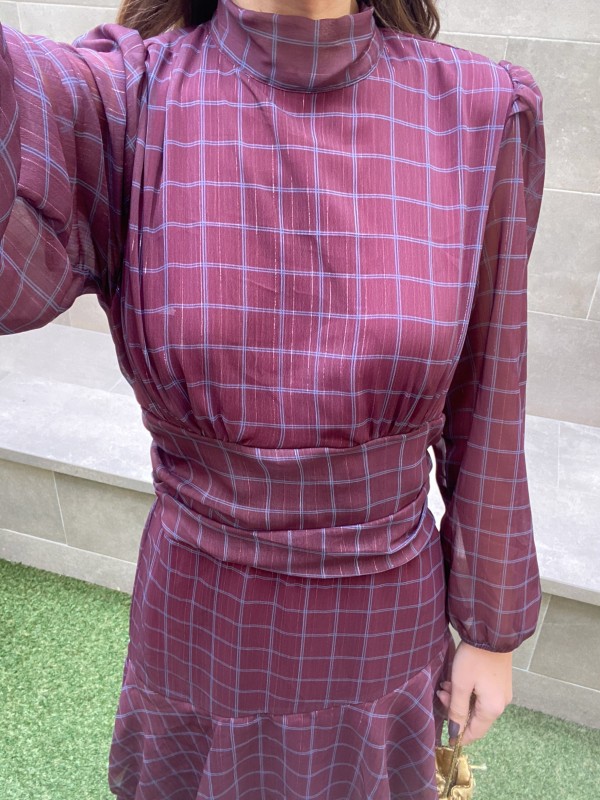 Vestido Priego Burdeos