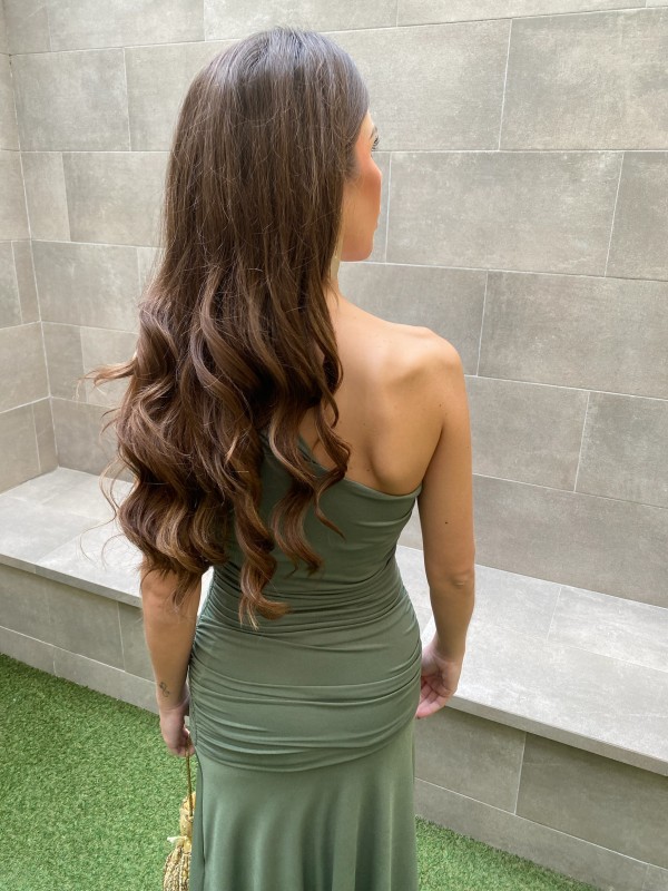 Vestido Rubiño Liso Oliva