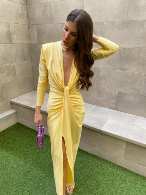 Coliza - Robe à manches longues - Jaune