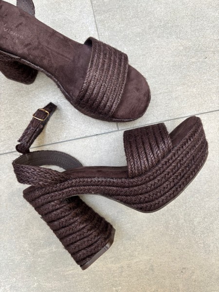 Sandalias Esparto Marrones