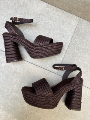 Brown Esparto Sandals