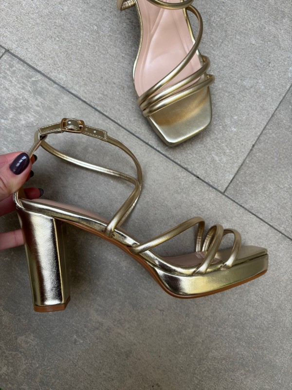 Sandalias Tacón Golden