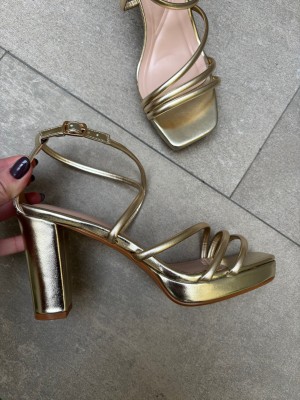 Sandalias Tacón Golden