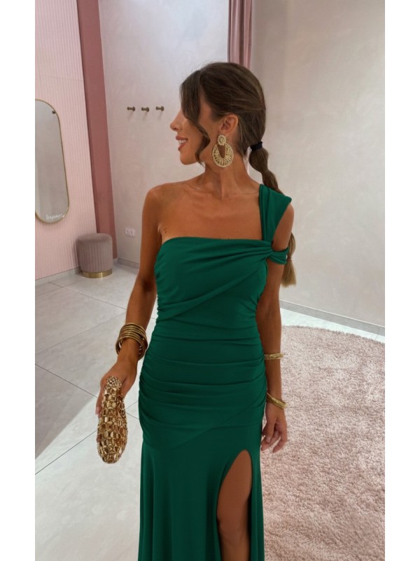 Vestido verde liso Rubiño