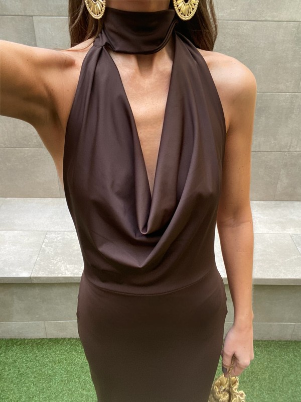 Vestido Quimue Marrón