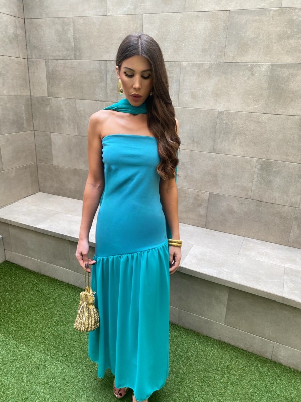 Vestido Edda Aguamarina