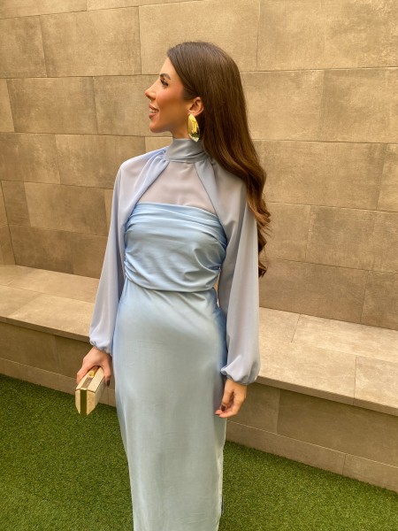 Vestido Sayalonga Celeste