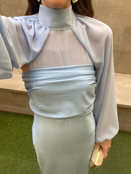 Vestido Sayalonga Celeste 2