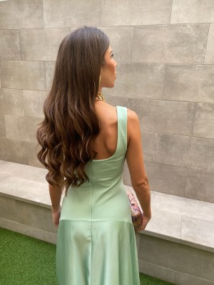 Robe Nicoletta Aigue-marine