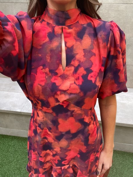 Vestido Santapola avermelhado