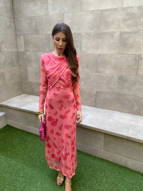 Pink Watercolor Dress