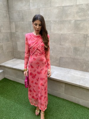 Pink Watercolor Dress