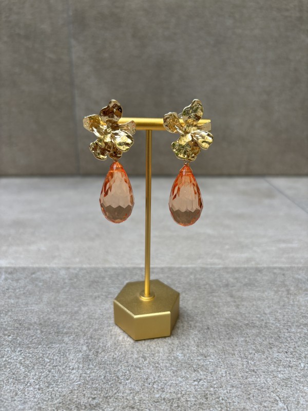 Pendientes Clavelina Naranja/Salmón