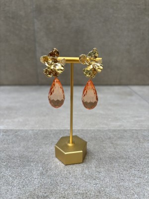 Pendientes Clavelina Naranja/Salmón